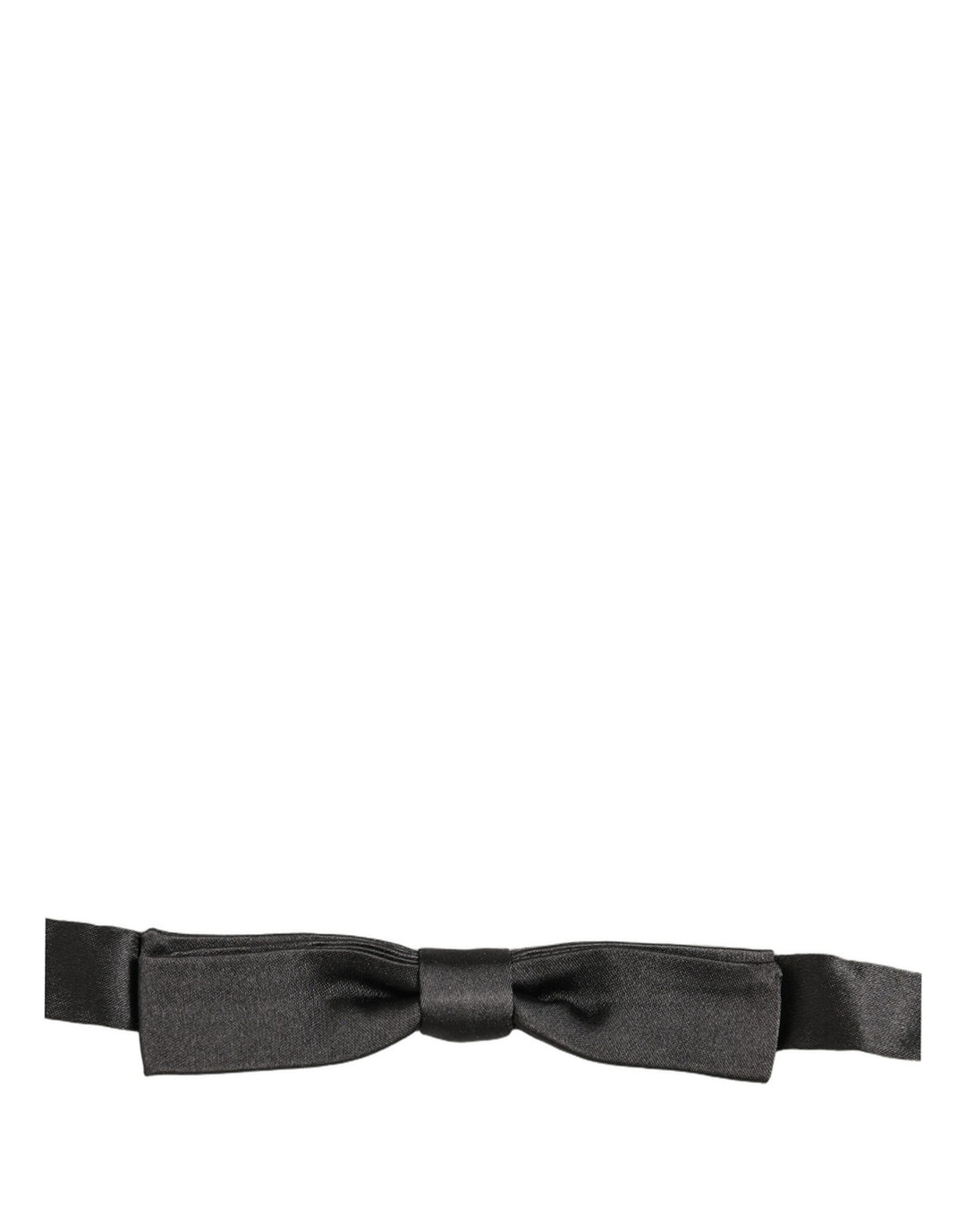 Dolce & Gabbana Men Dark Gray 100% Silk Adjustable Neck Papillon Bow Tie