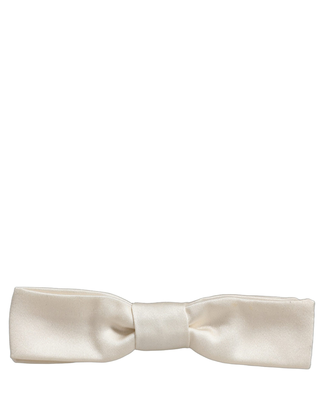 Dolce & Gabbana Men White 100% Silk Adjustable Neck Papillon Bow Tie