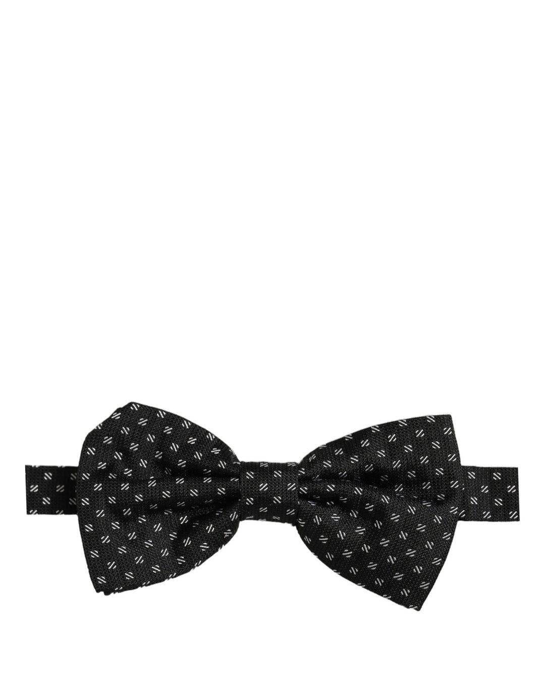 Dolce & Gabbana Men Black Patterned Adjustable Neck Papillon Bow Tie