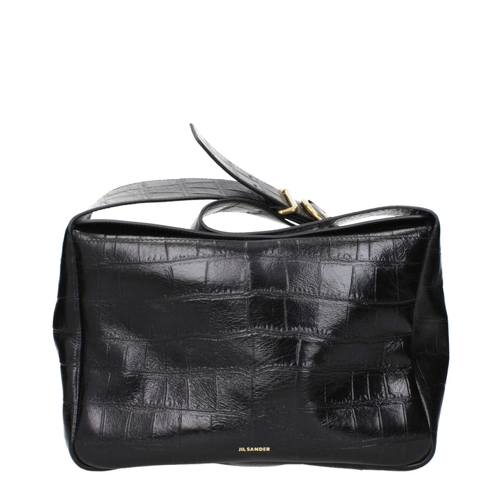 Jil Sander Black Leather Crossbody Bag