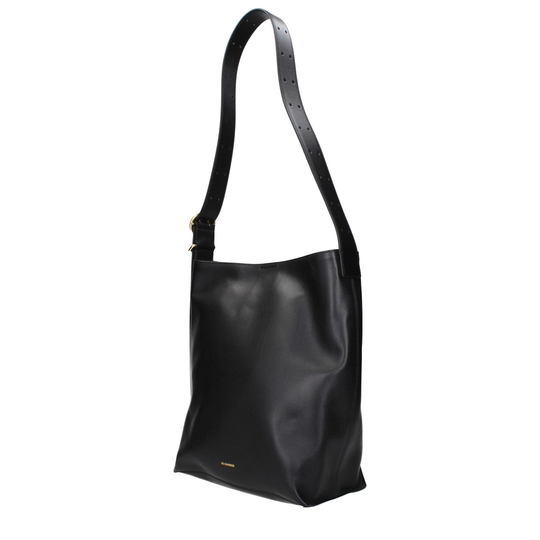 Jil Sander Black Leather Crossbody Bag