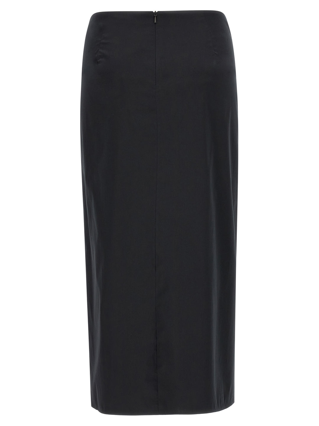 Max Mara Black Cotton Midi Skirt