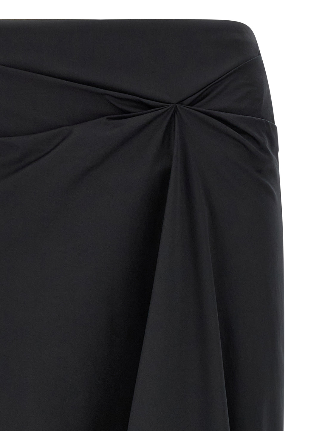 Max Mara Black Cotton Midi Skirt
