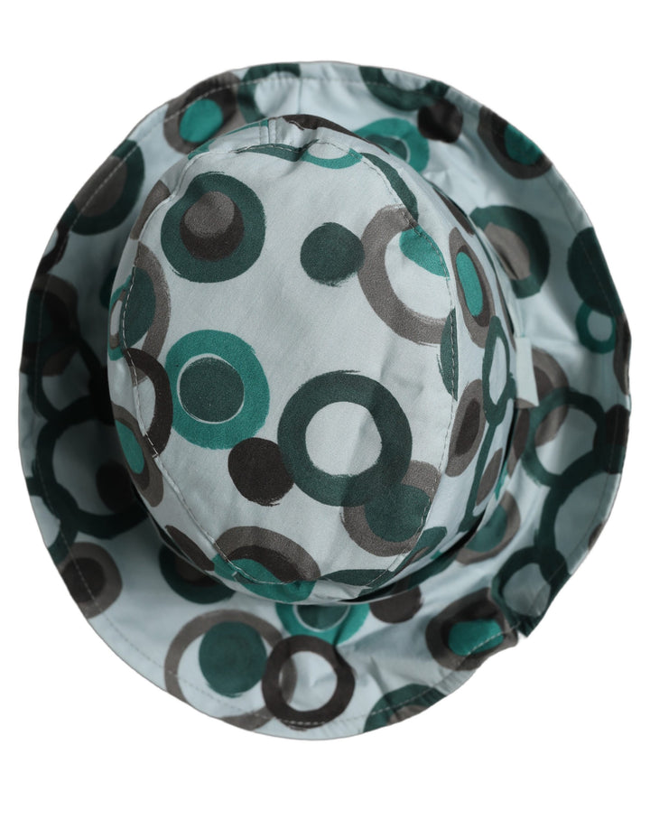Dolce & Gabbana Teal Cotton Big Polka Dot Pattern Bucket Hat