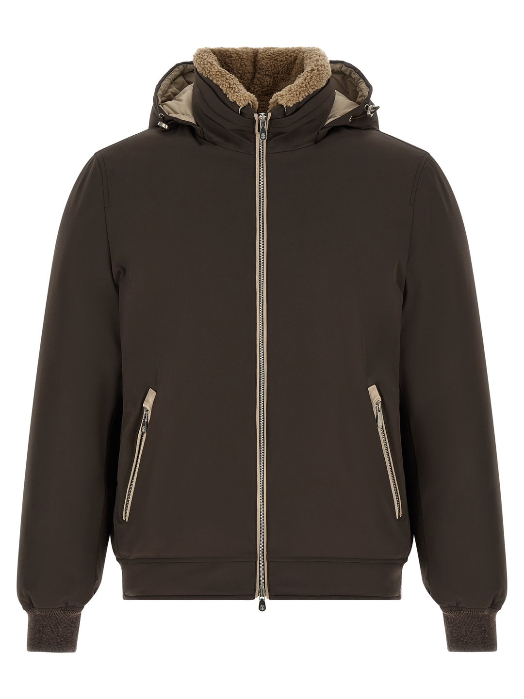 Brunello Cucinelli Brown Polyamide Full-Length Jacket