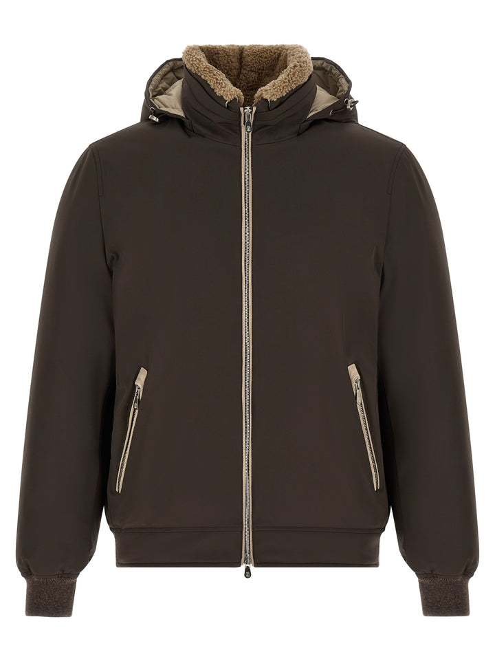 Brunello Cucinelli Brown Polyamide Full-Length Jacket