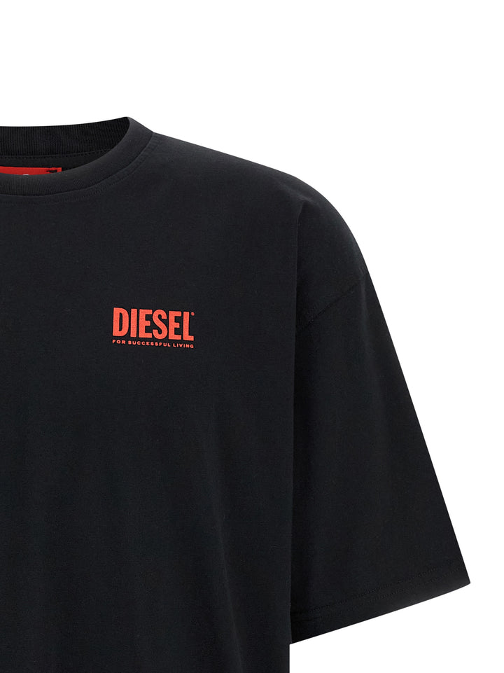 Diesel Black Cotton T-Shirt
