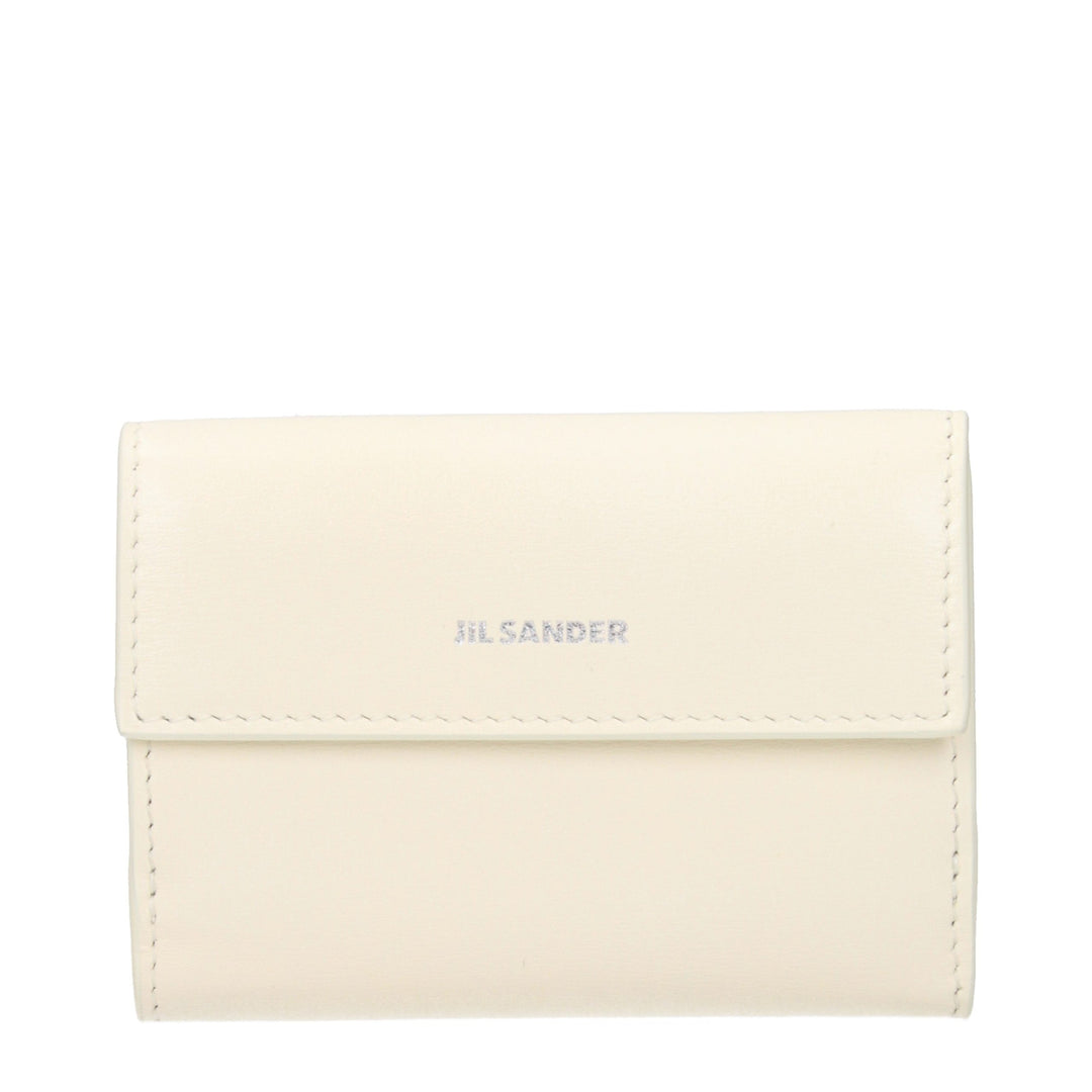 Jil Sander White Leather Wallet