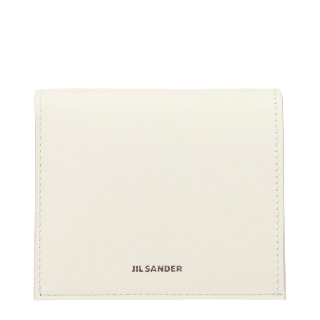 Jil Sander White Leather Wallet