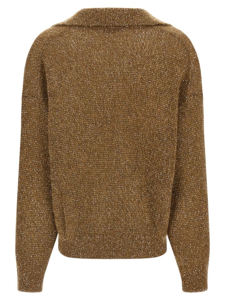 Brunello Cucinelli Brown Polyamide Polo Shirt