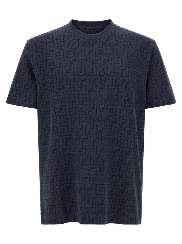 Fendi Blue Cotton T-Shirt