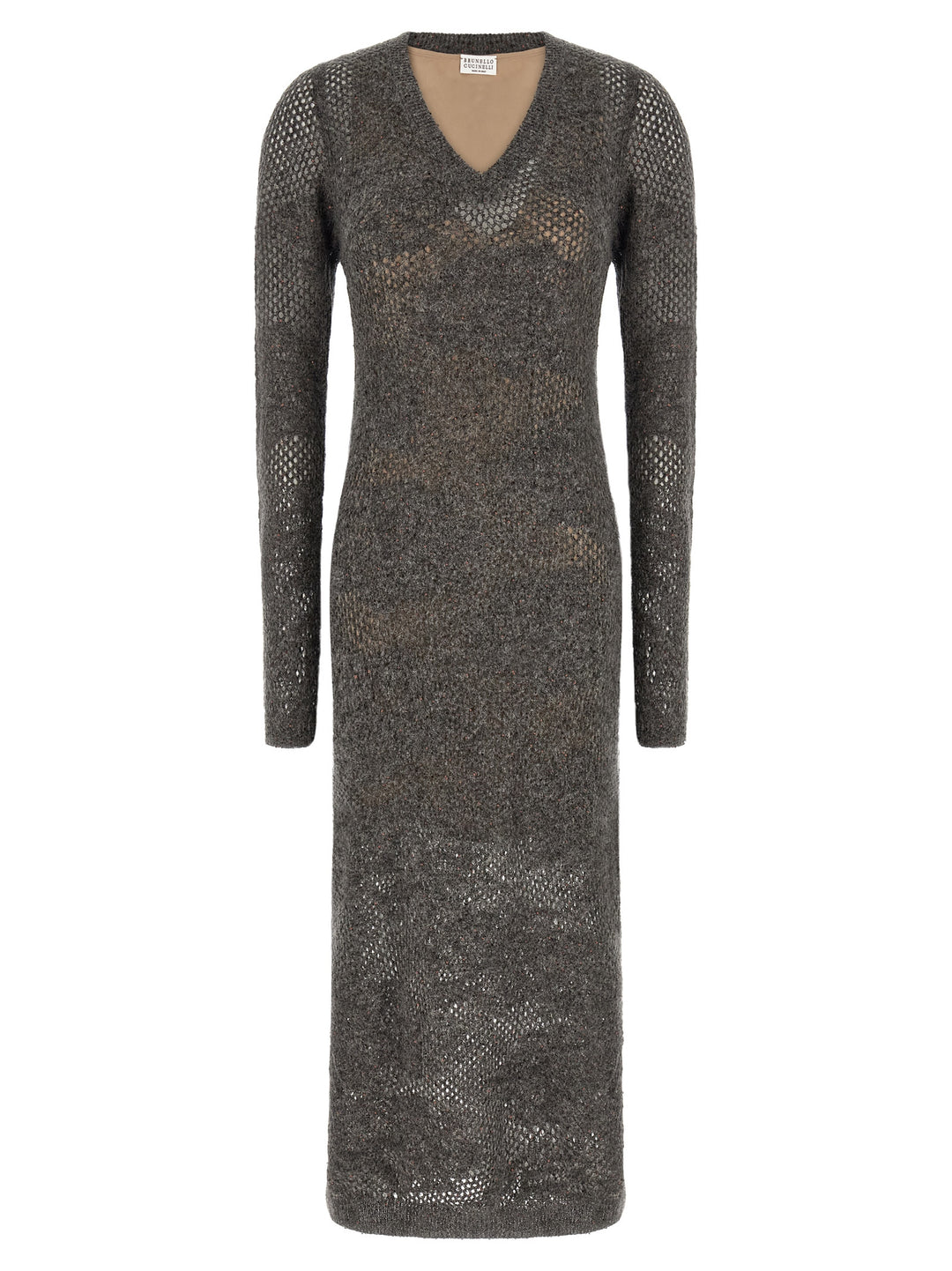 Brunello Cucinelli Gray Nylon Casual Dress