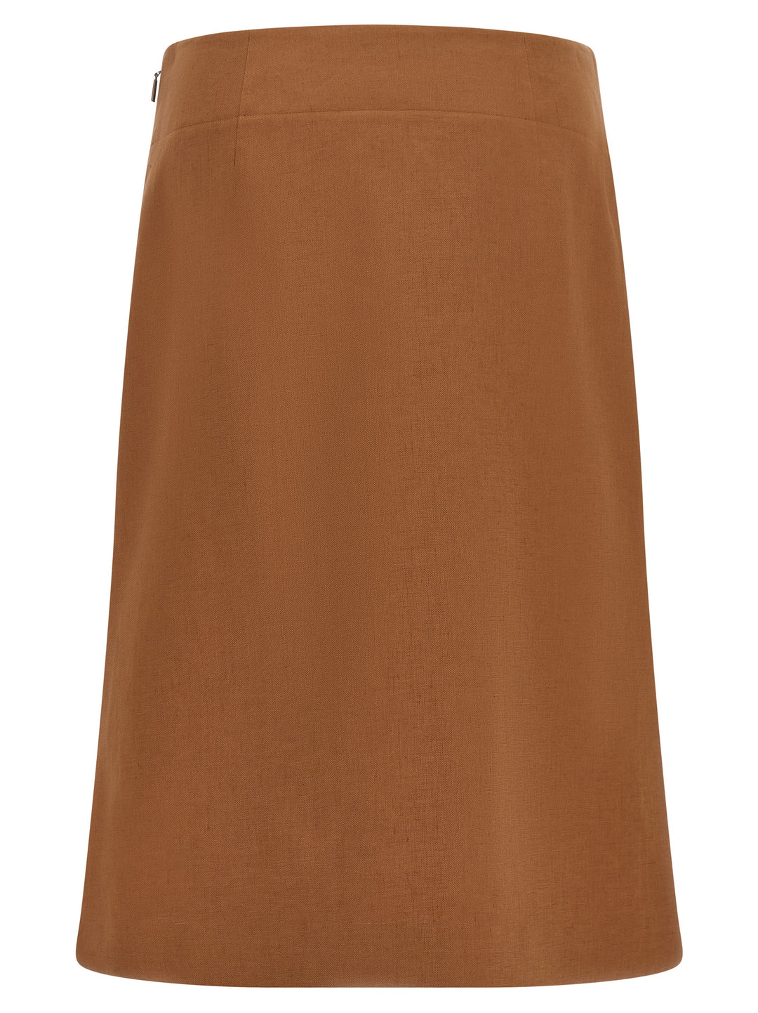 Fendi Brown Linen Midi Skirt