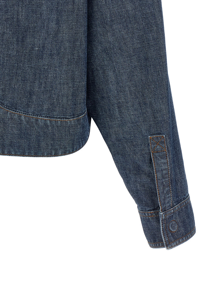 Fendi Blue Cotton Denim Jacket