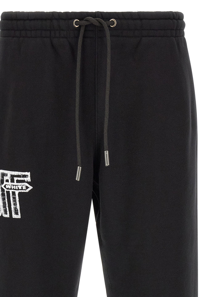 Off-White Black Cotton Joggers (Workout Pants)
