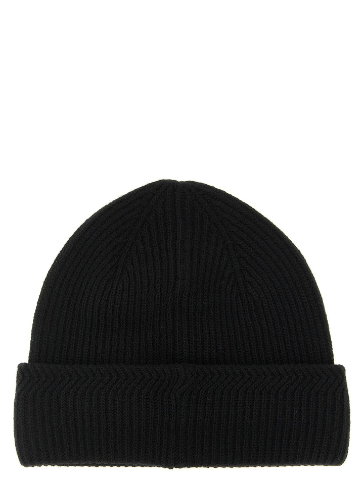 Moncler Black Virgin Wool Beanie