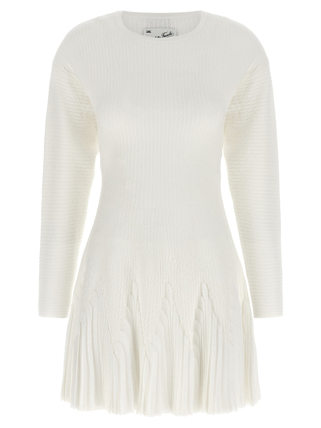 Elisabetta Franchi White Viscose Short Dress