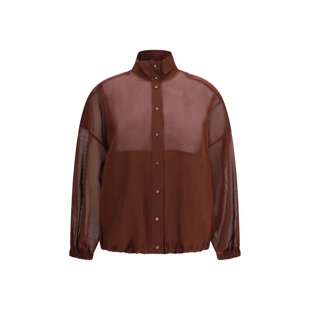 Brunello Cucinelli Red Cotton Shell Jacket