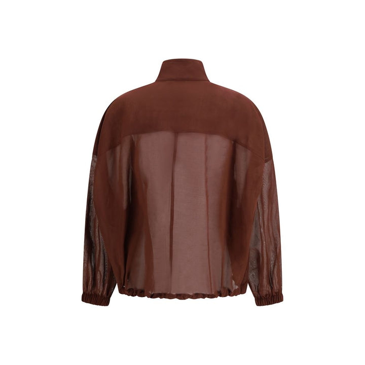 Brunello Cucinelli Red Cotton Shell Jacket
