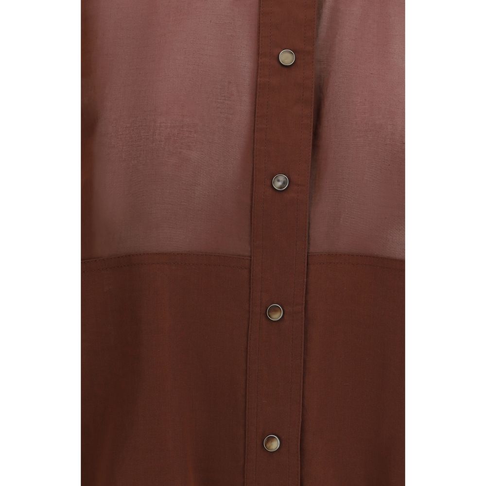 Brunello Cucinelli Red Cotton Shell Jacket