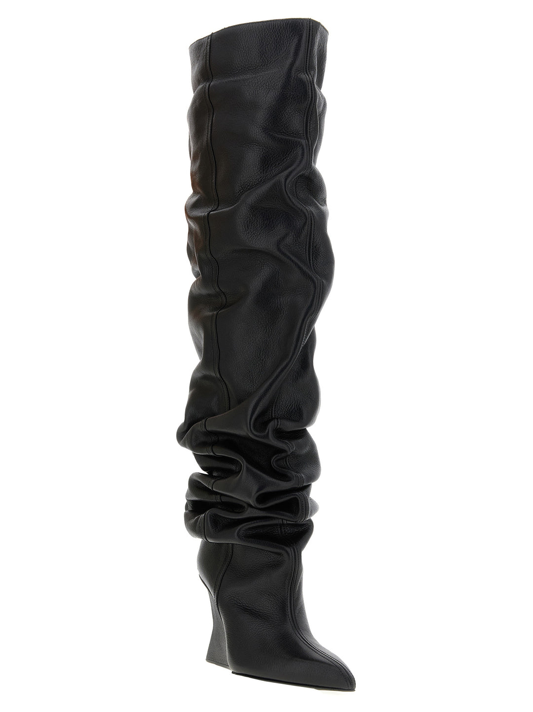 Balmain Black Calfskin Over The Knee