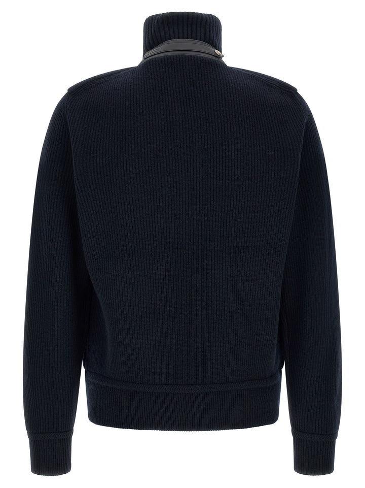 Tom Ford Blue Virgin Wool Full-Length Jacket