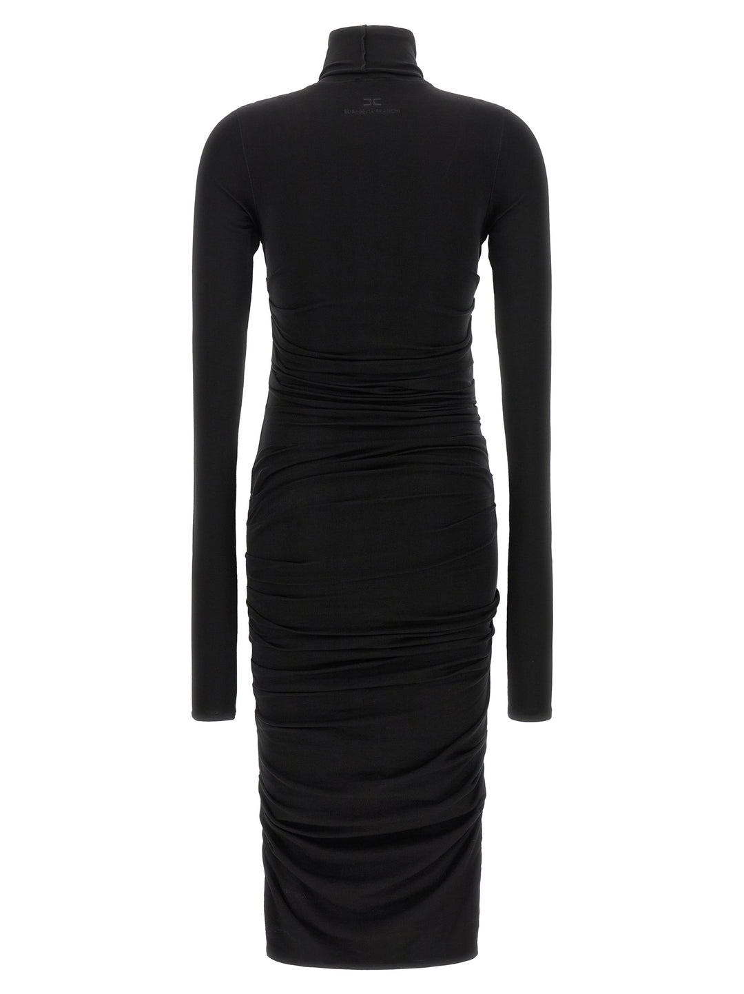 Elisabetta Franchi Black Lycra Midi Dress