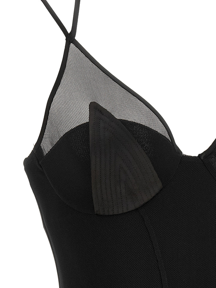 Elisabetta Franchi Black Polyamide Long Dress