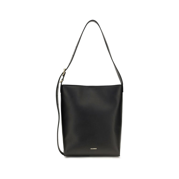 Jil Sander Black Calf Leather Bos Taurus Handbag