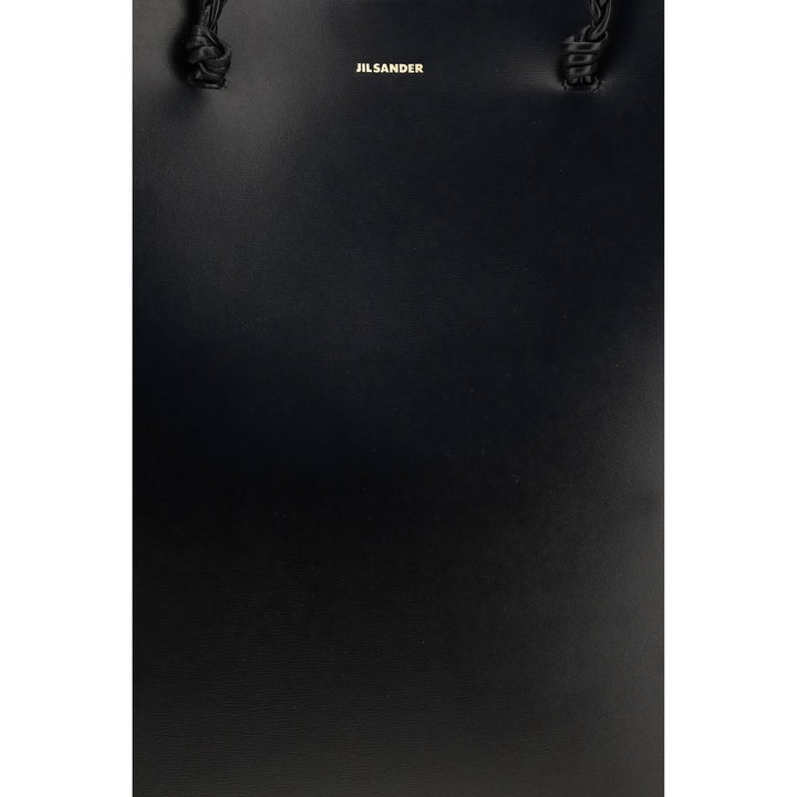 Jil Sander Black Calf Leather Bos Taurus Shoulder Bag