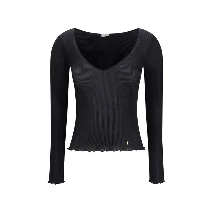 Saint Laurent Black Silk Blouse