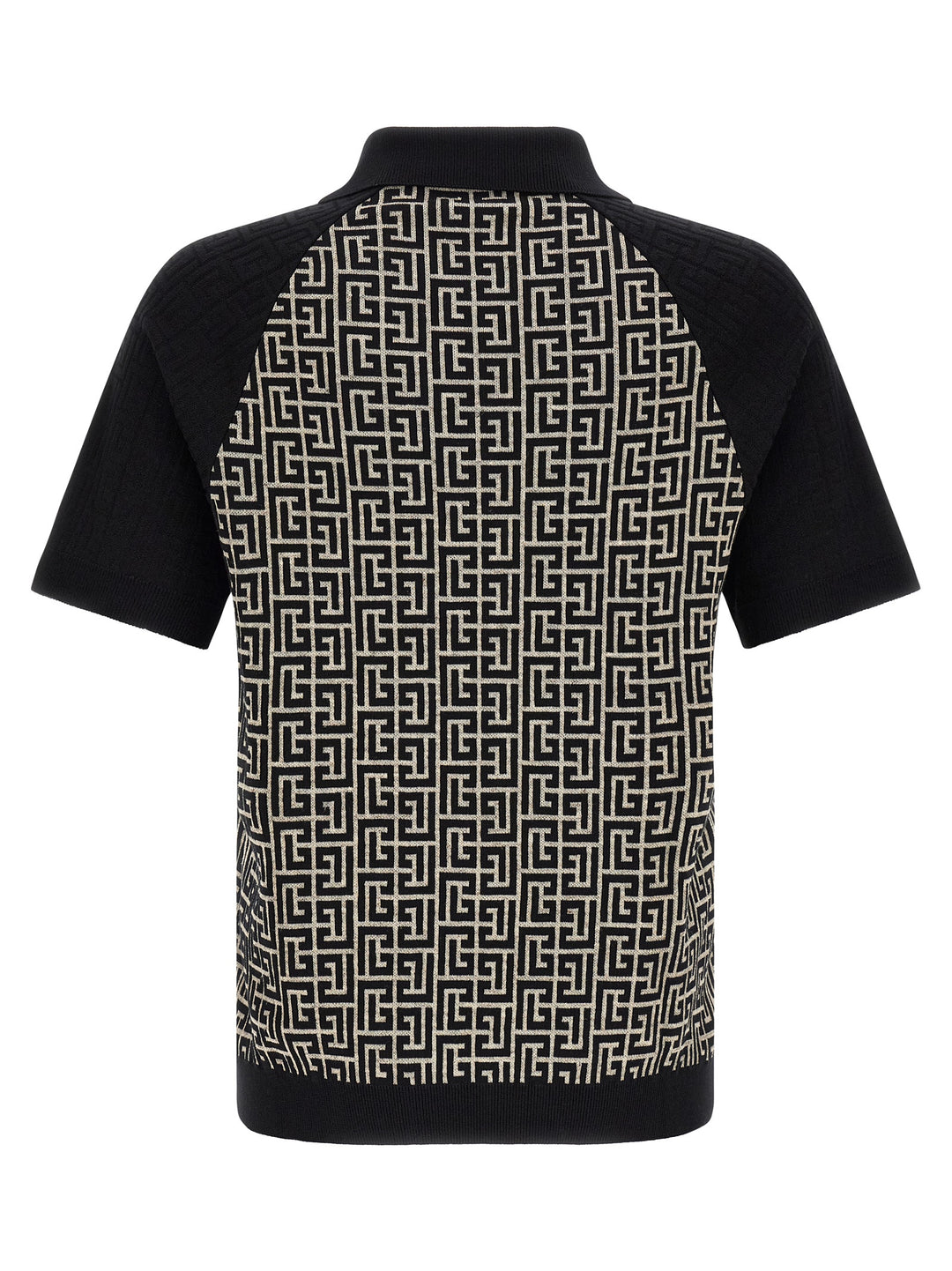 Balmain Bicolor Cotton Polo Shirt