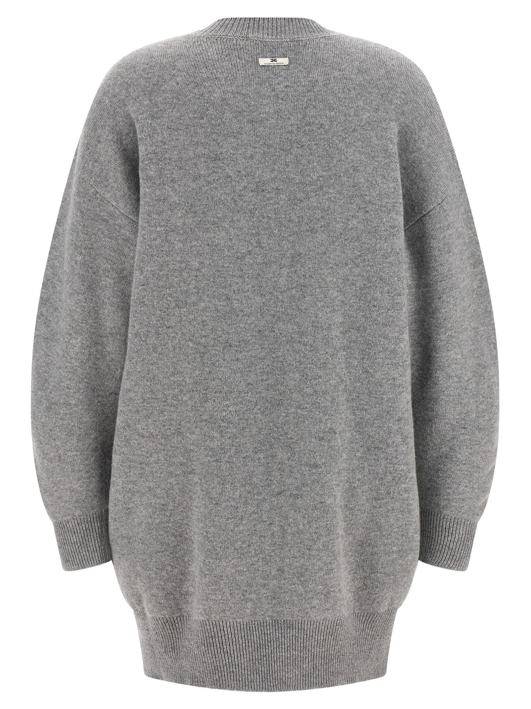 Elisabetta Franchi Gray Wool Short Dress