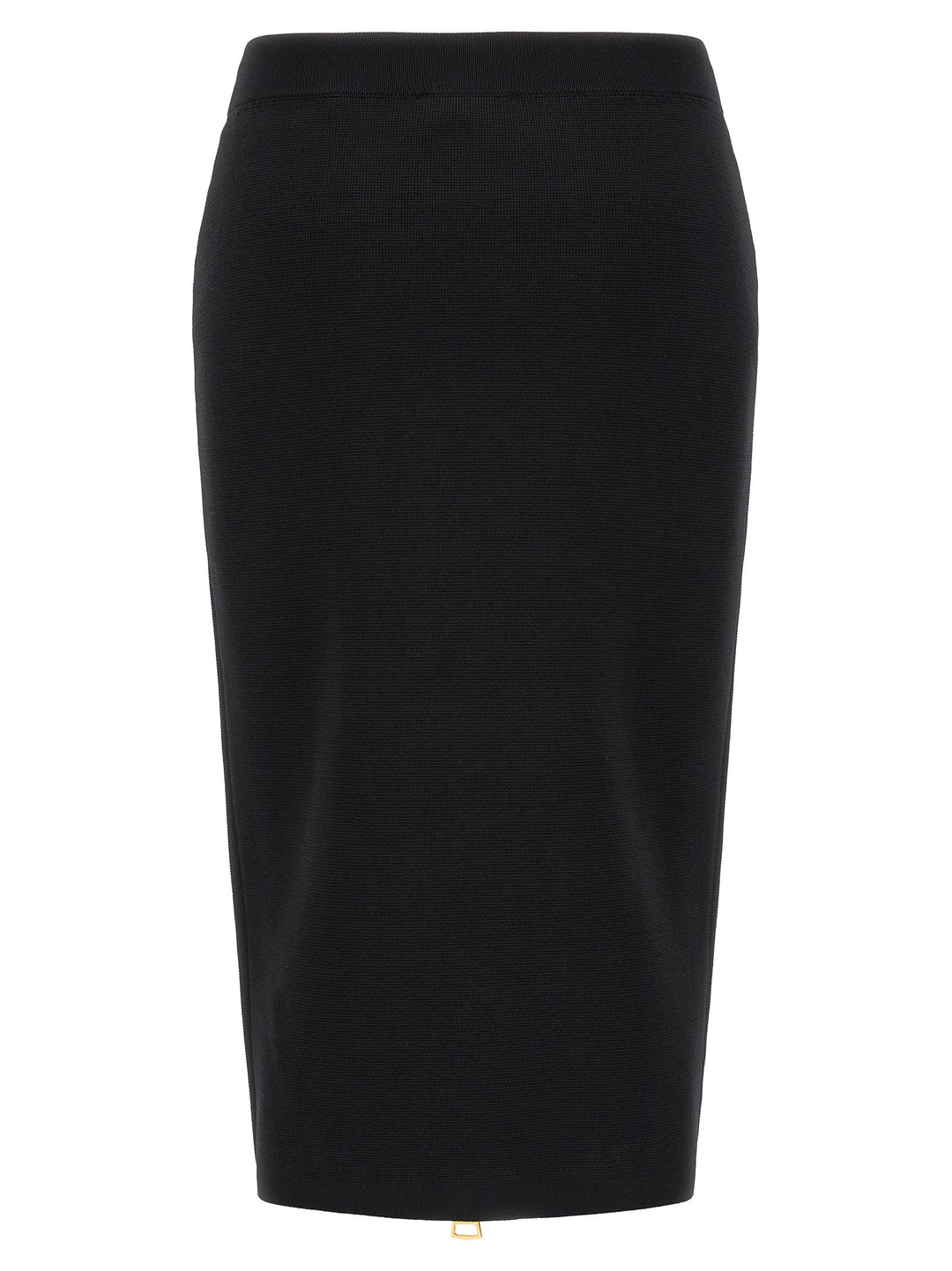Elisabetta Franchi Black Viscose Midi Skirt