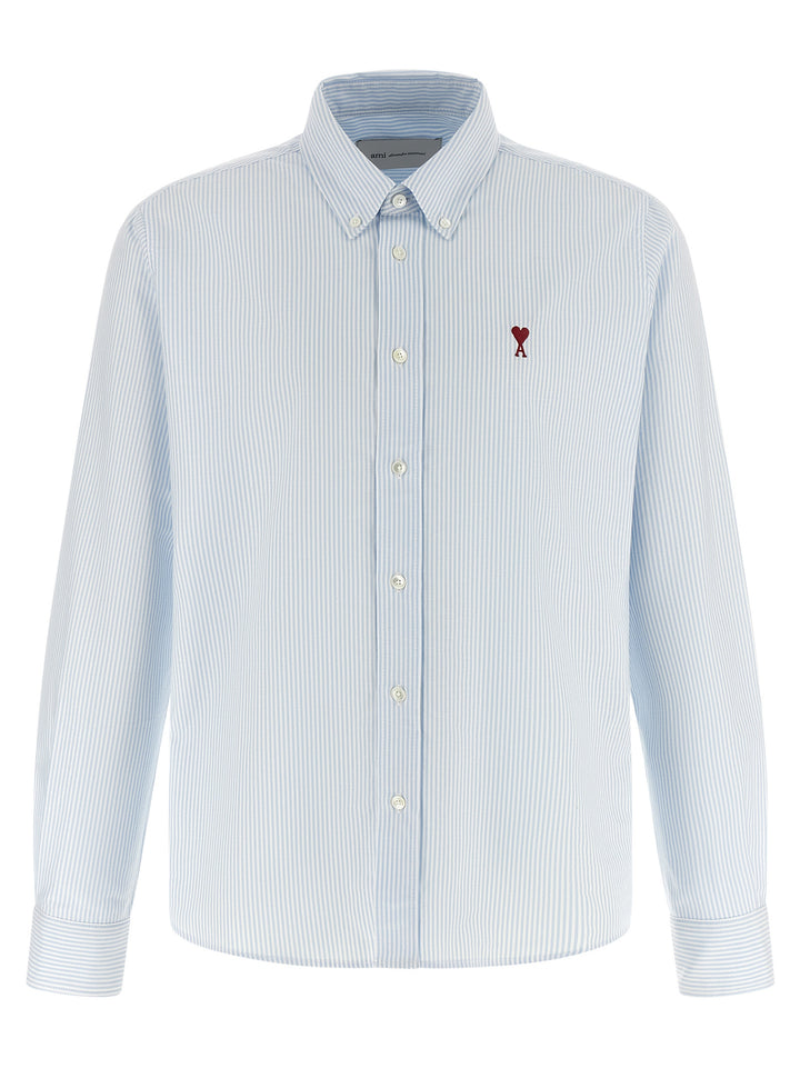 Ami Paris Blue Cotton Blouse
