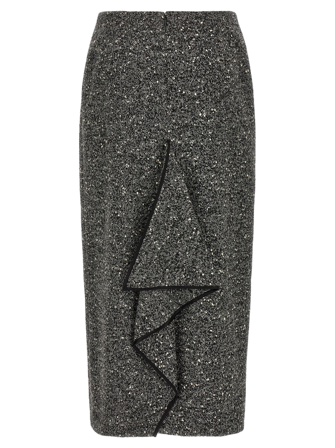 Valentino Garavani Bicolor Virgin Wool Midi Skirt