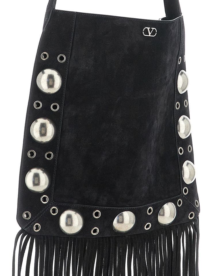 Valentino Garavani Black Calfskin Shoulder Bag