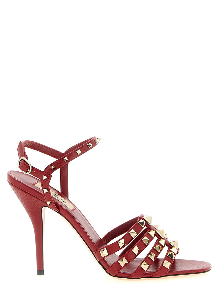 Valentino Garavani Multicolor Calfskin Stiletto Heel Sandals