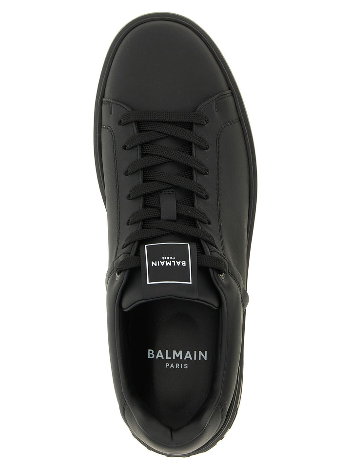 Balmain Black Calfskin Low Top Sneakers