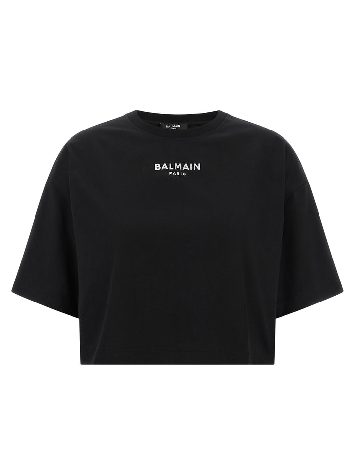 Balmain Black Cotton T-Shirt
