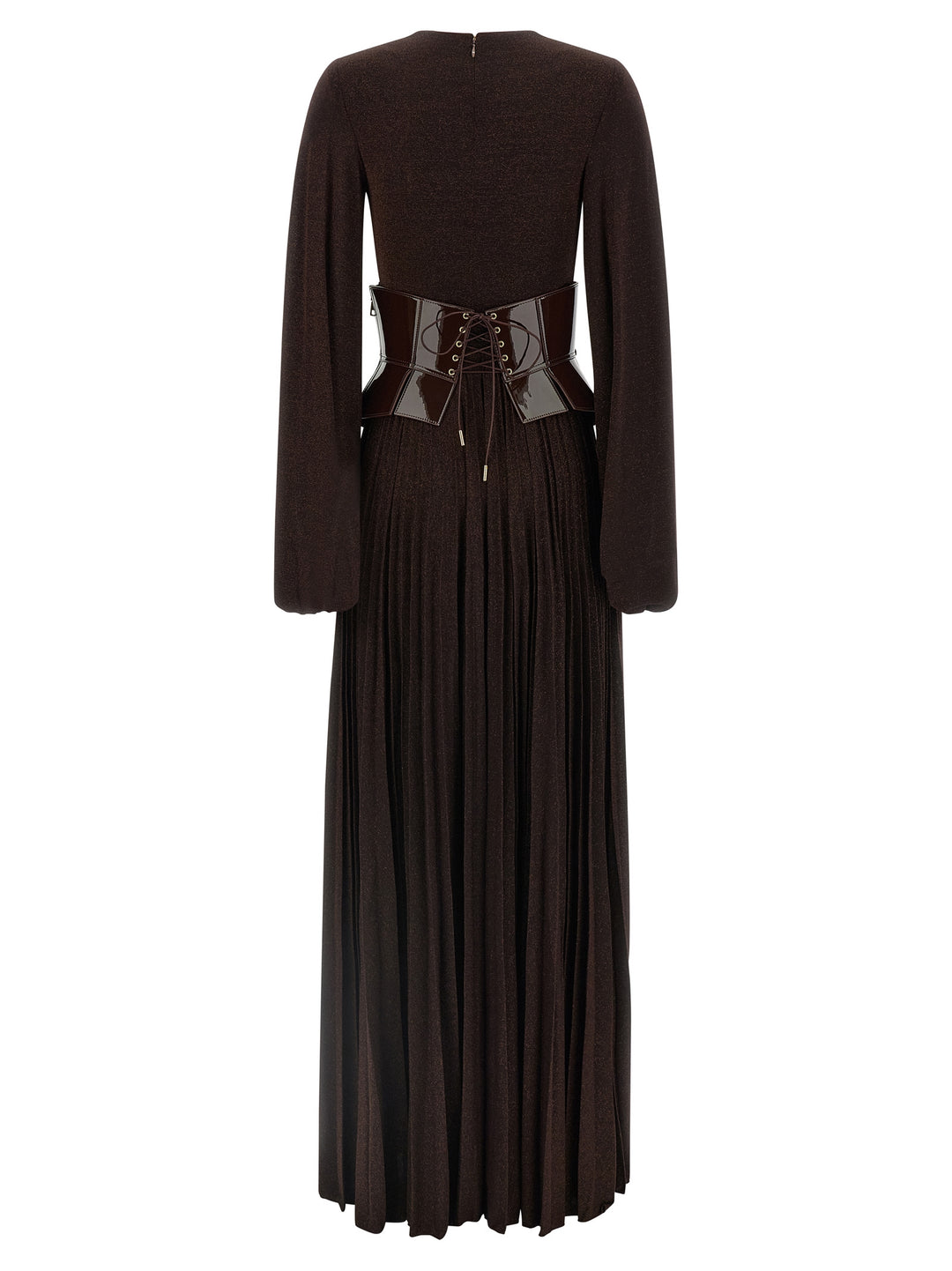 Elisabetta Franchi Brown Viscose Long Dress