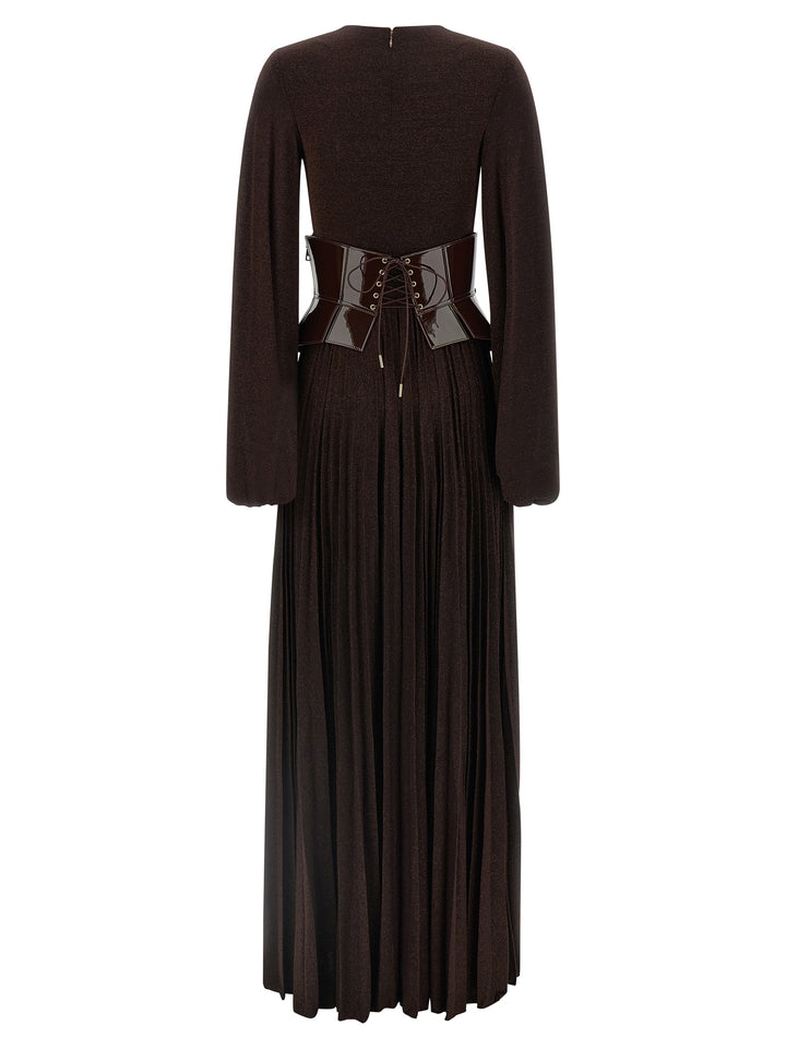 Elisabetta Franchi Brown Viscose Long Dress