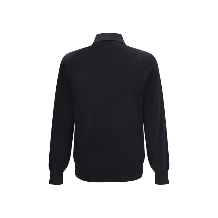 Brunello Cucinelli Black Cotton Long Sleeve T-Shirt