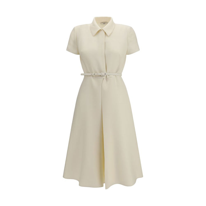 Fendi Beige Wool Oves Aries Casual Dress