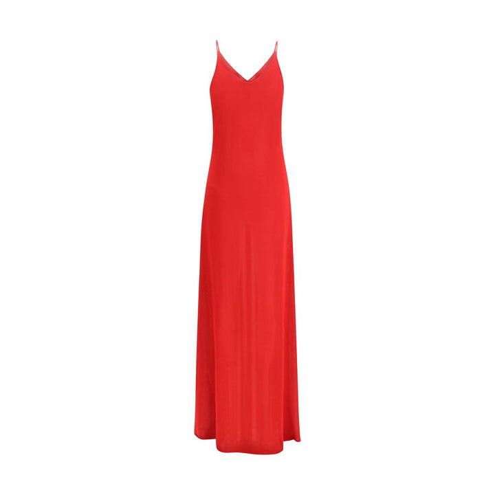Fendi Red Silk Casual Dress