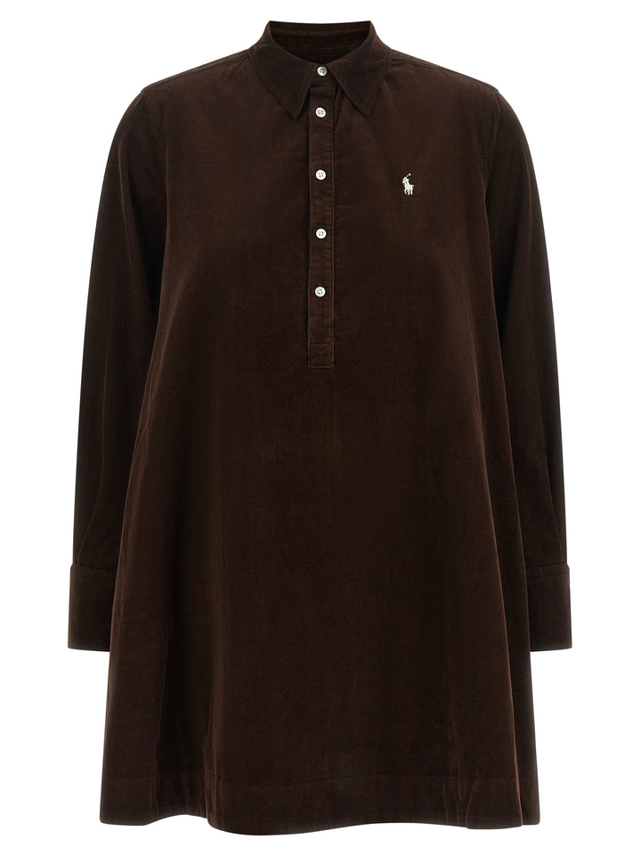 Polo Ralph Lauren Brown Cotton Short Dress