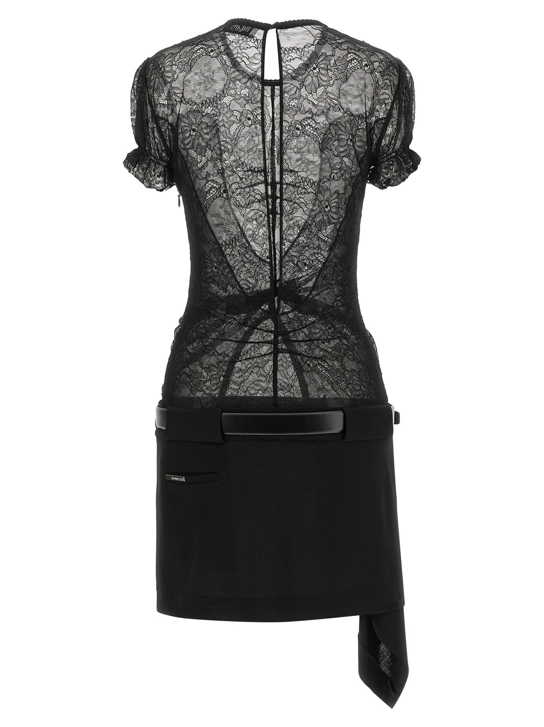 The Attico Black Polyamide Short Dress