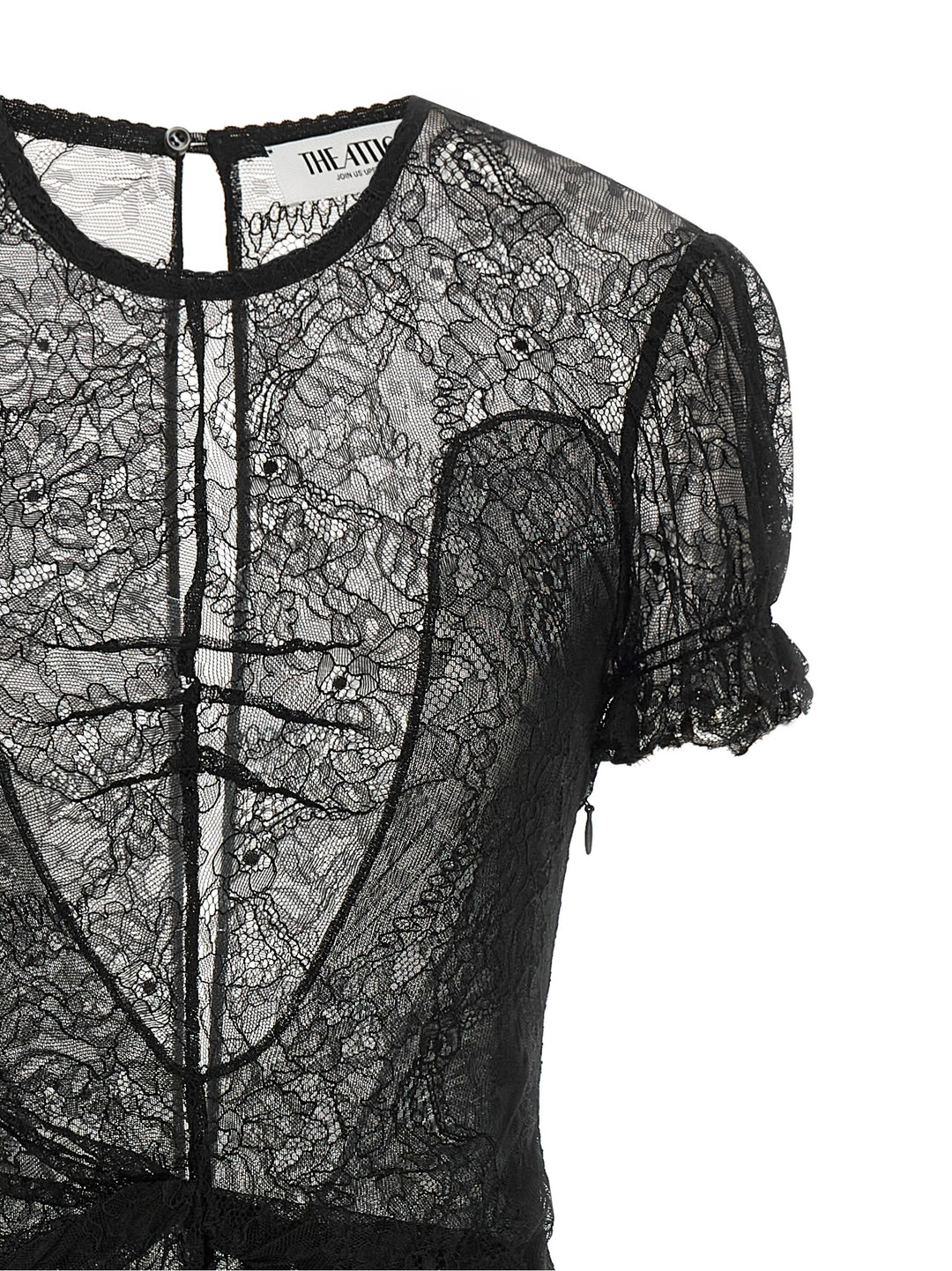 The Attico Black Polyamide Short Dress