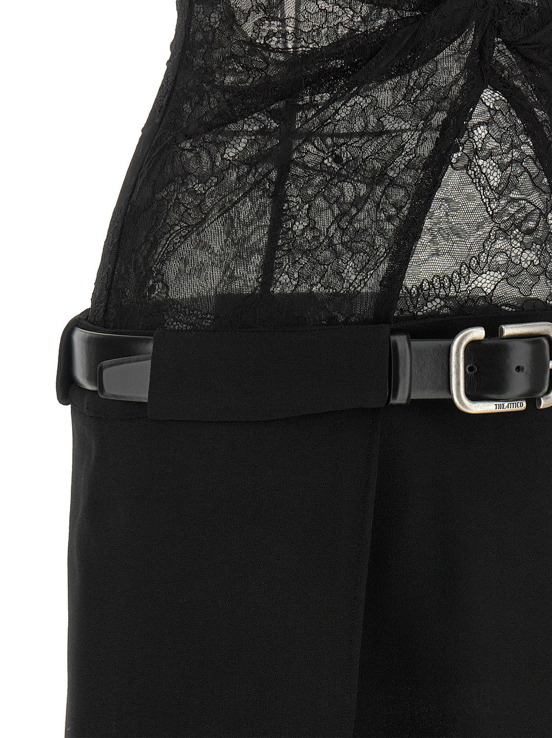 The Attico Black Polyamide Short Dress