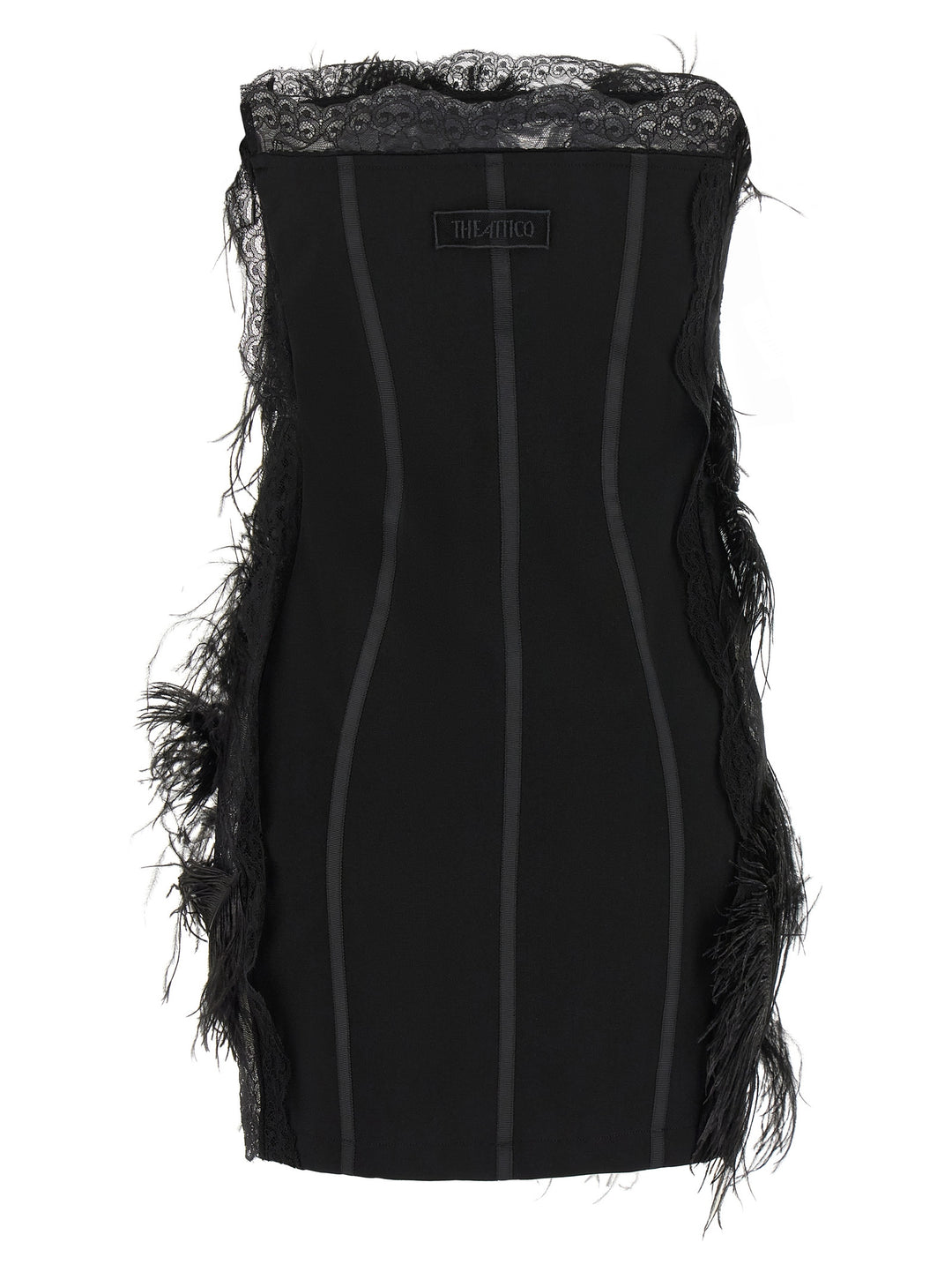 The Attico Black Polyamide Short Dress